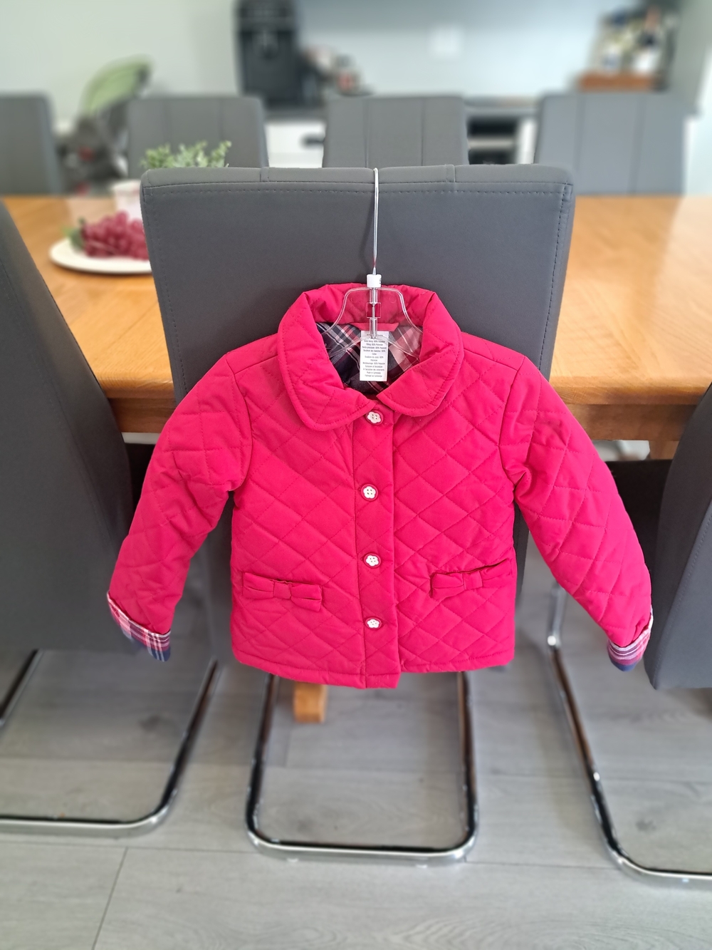 Gymboree Quilted Hot Pink Girls' Button-Front Jacket